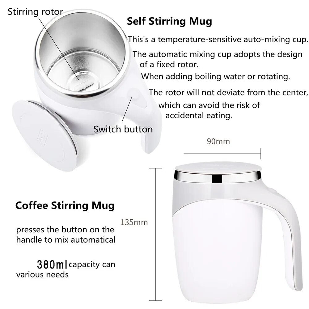 Self-Stirring Mug/Cup Rechargeable Automatic Magnetic Self Stirring Coffee  Mug
